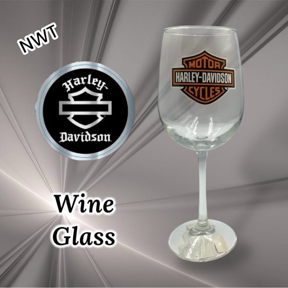 Harley-Davidson Core Bar & Shield Logo Wine Glass 19 oz. HDX-98708 NWT(only one)